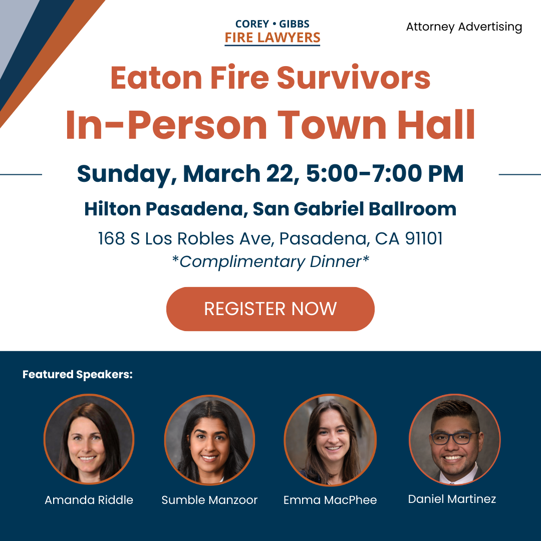 Register for our next eaton fire survivor town hall at the pasadena hilton on sunday, march 22nd from 5pm-7pm