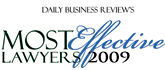 Daily Business Reviews Most Effective Lawyers 2009 Award