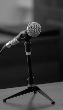 Microphone on a stand