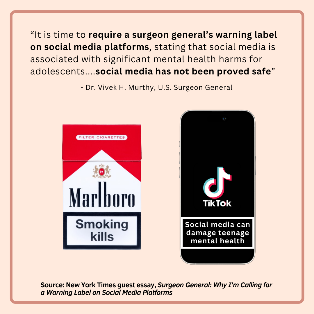 A visual representation comparing tobacco use to TikTok use.